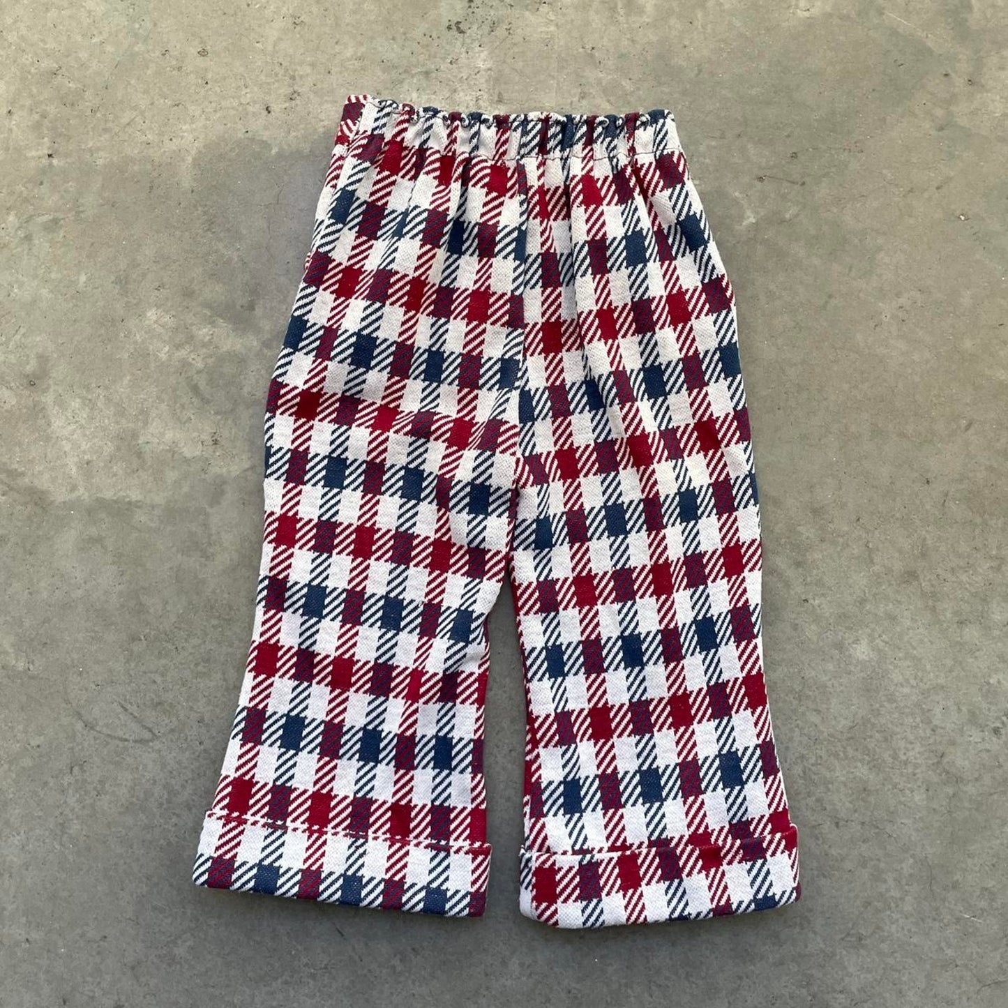 Kids Vintage 60s Checkered Flared Pants