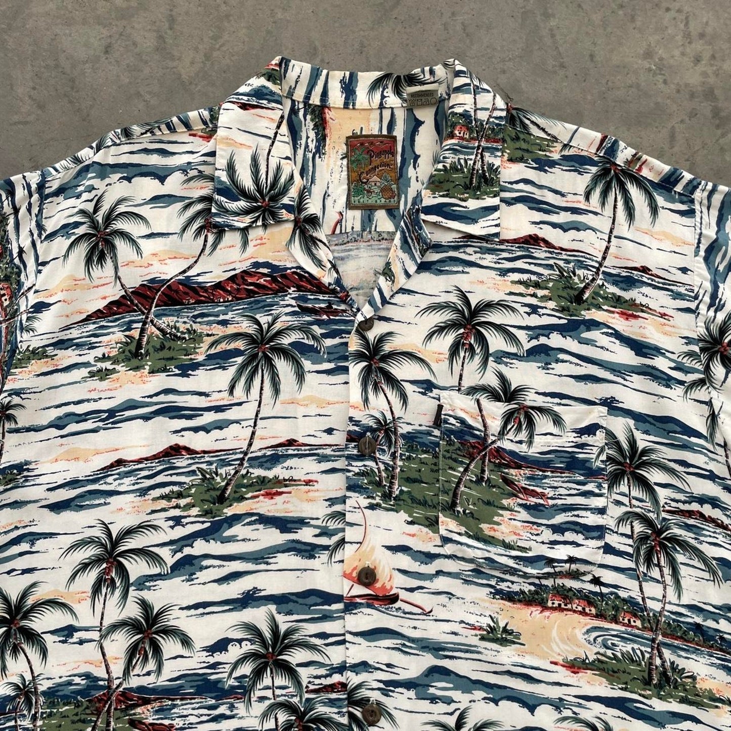 Vintage Pineapple Connection Rayon Hawaiian Shirt