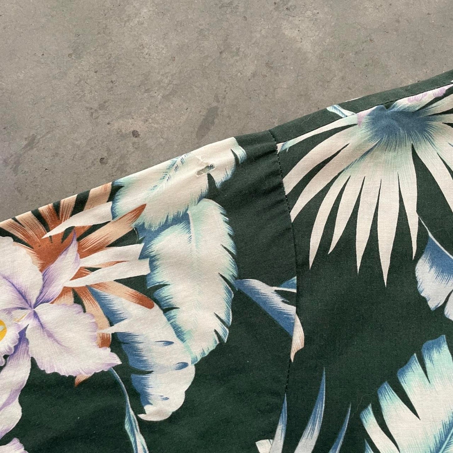 Vintage Hawaii Black Floral Hawaiian Shirt