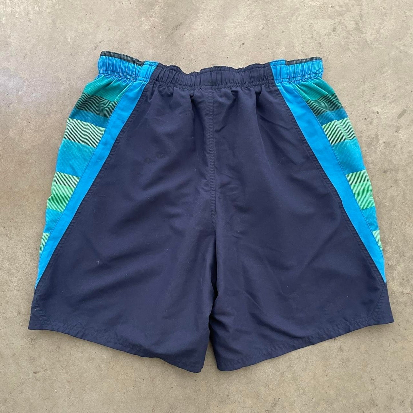 Nike Blue and Green Swim Shorts