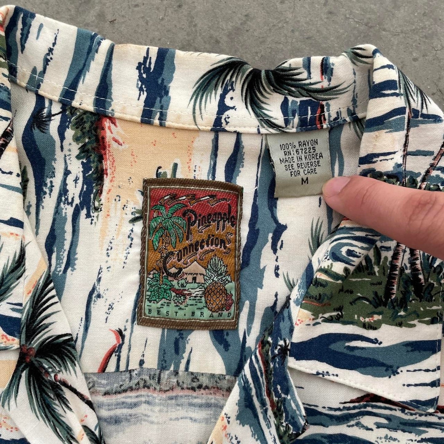 Vintage Pineapple Connection Rayon Hawaiian Shirt