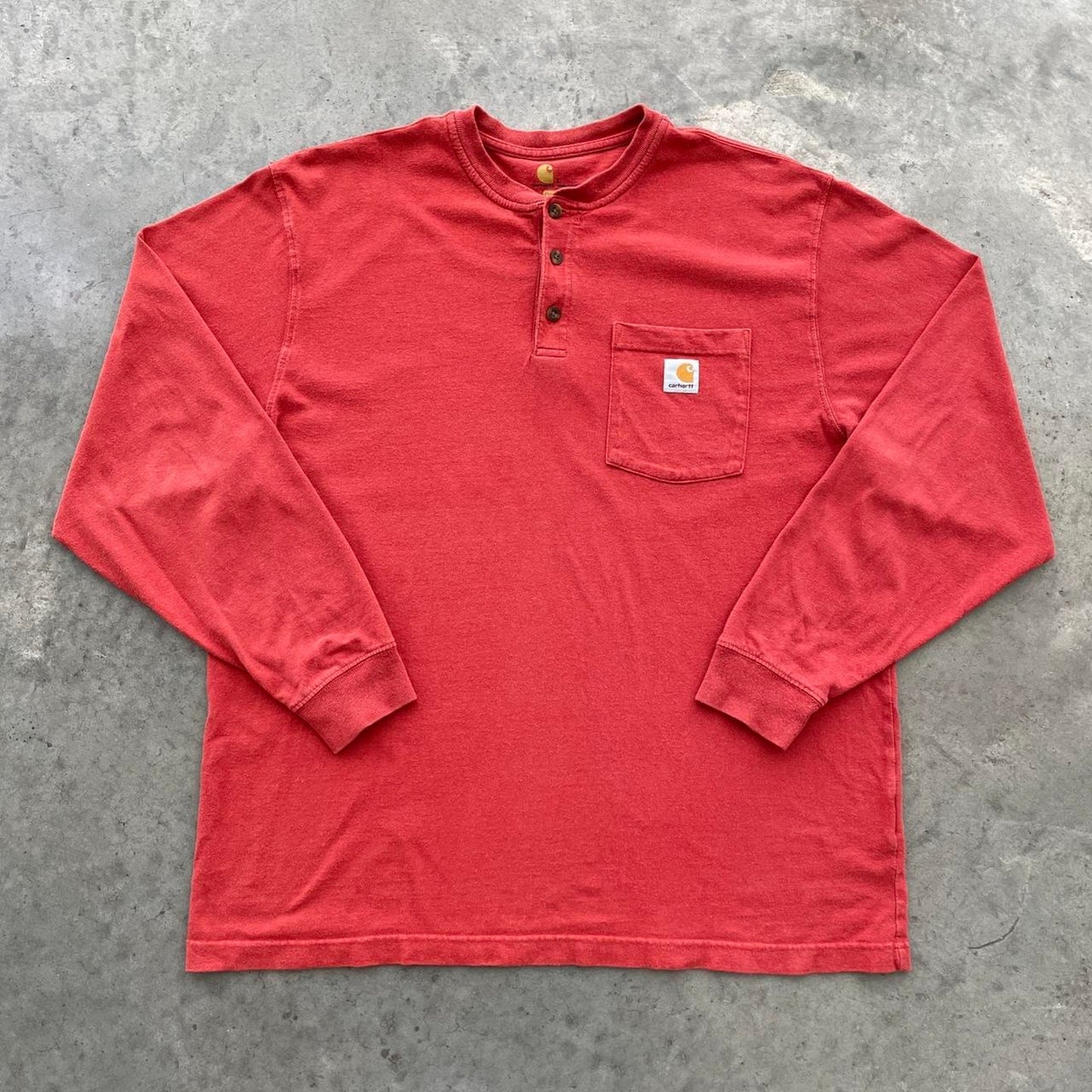 Carhartt Brick Long-sleeve Henley Pocket T-Shirt