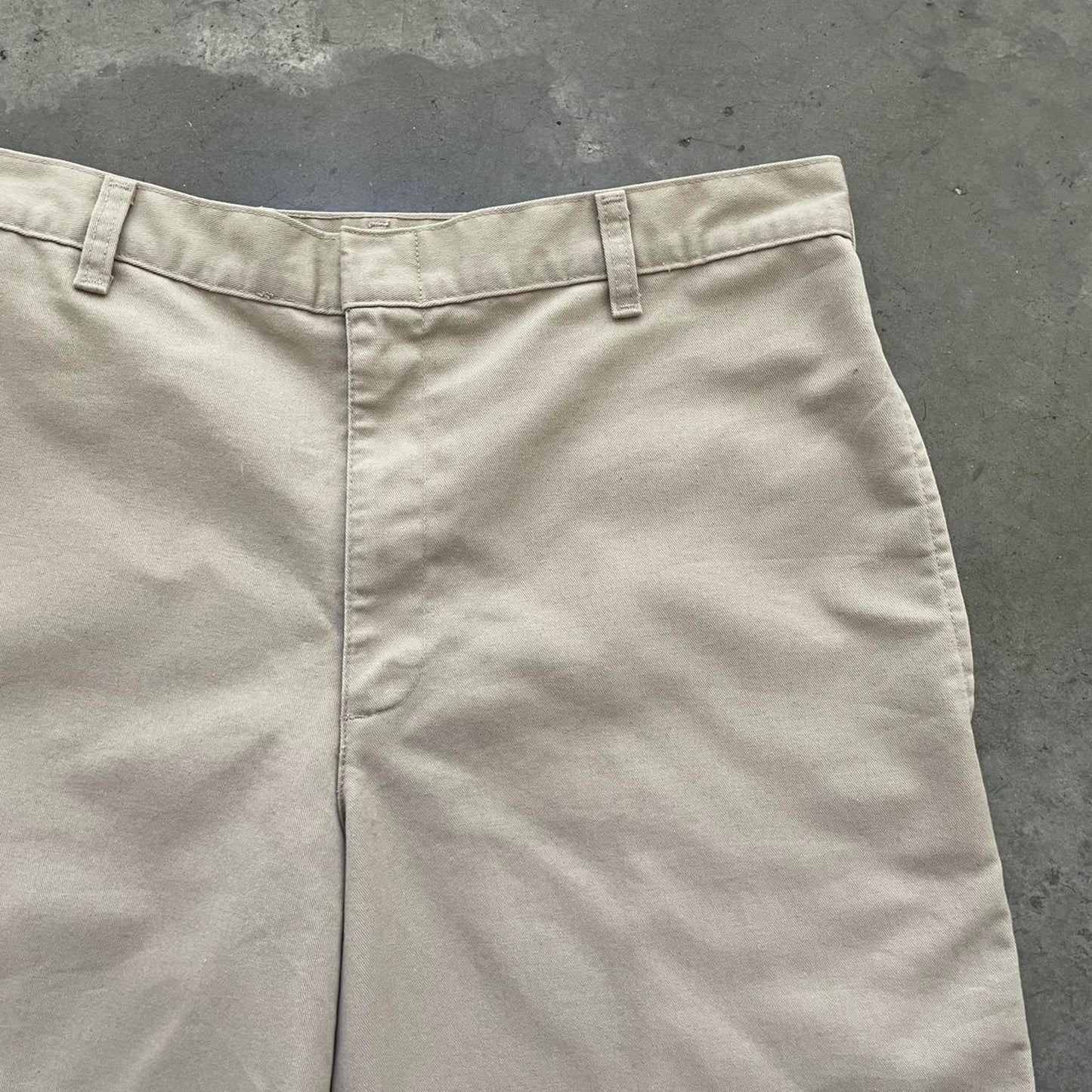 Vintage Khaki Flat Front Work Shorts