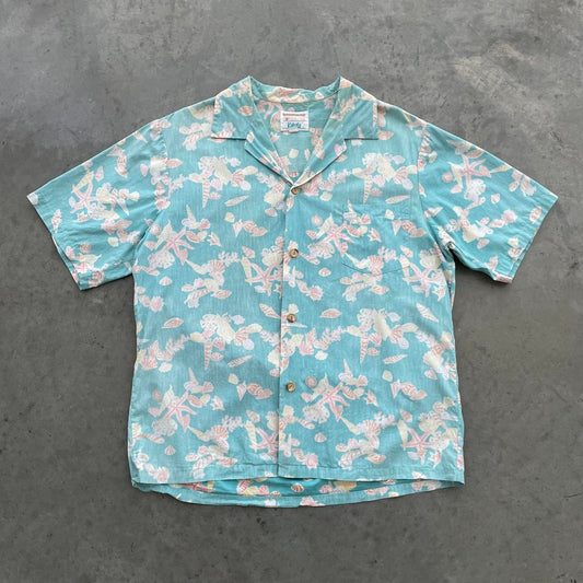 Vintage 90s Kahala Light Blue Hawaiian Shirts