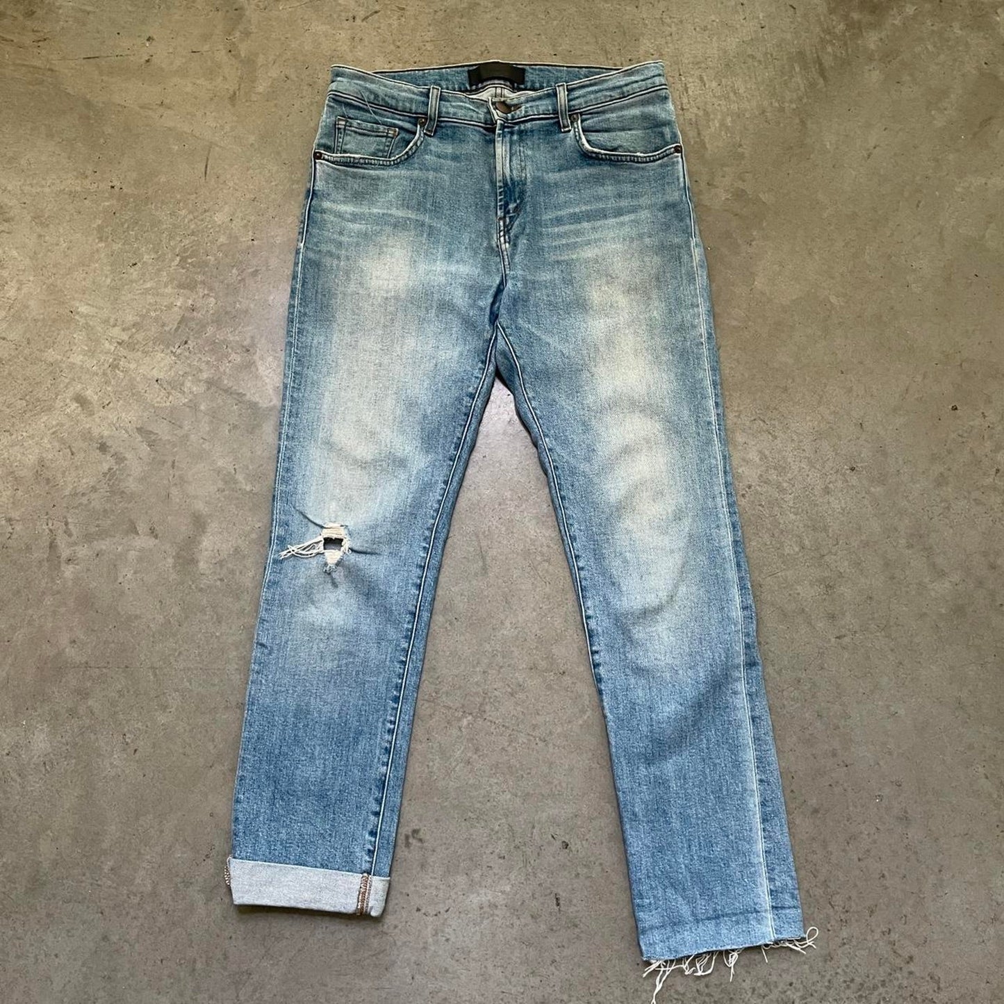 J Brand Medium Washed Distressed Jeans