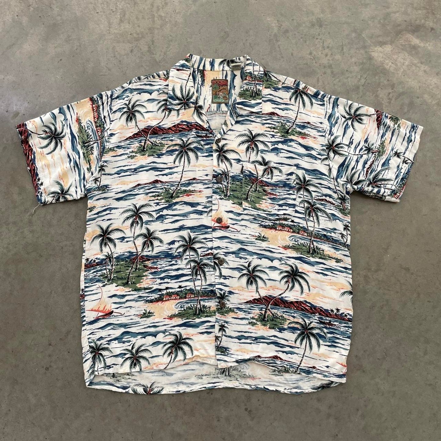 Vintage Pineapple Connection Rayon Hawaiian Shirt