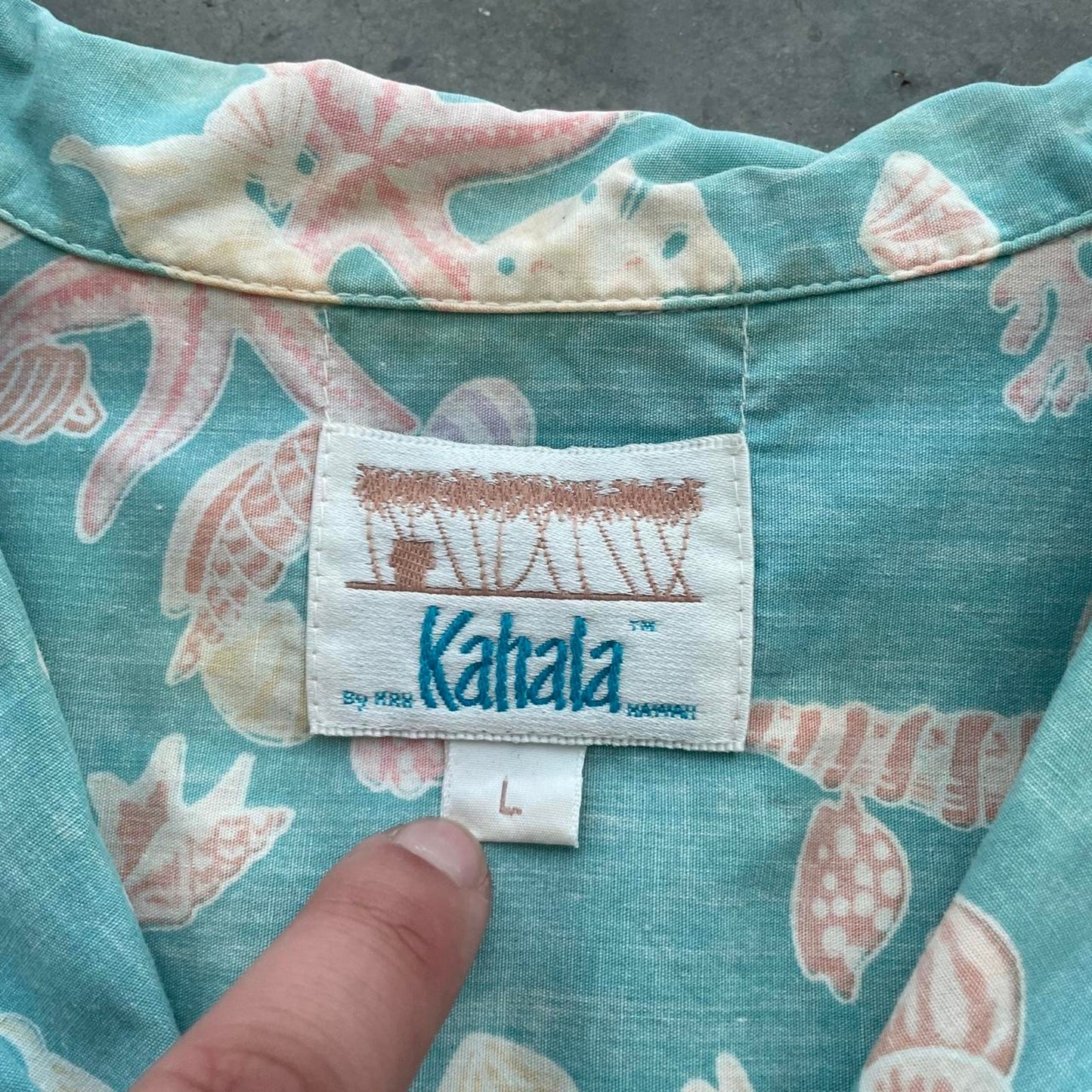 Vintage 90s Kahala Light Blue Hawaiian Shirts