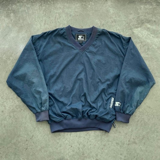 Vintage Starter Navy Blue Pullover Windbreaker