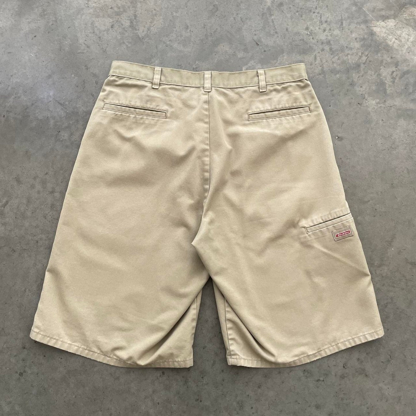 Dickies Khaki Flat Front Work Shorts