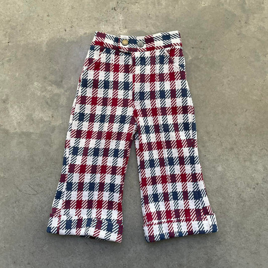 Kids Vintage 60s Checkered Flared Pants