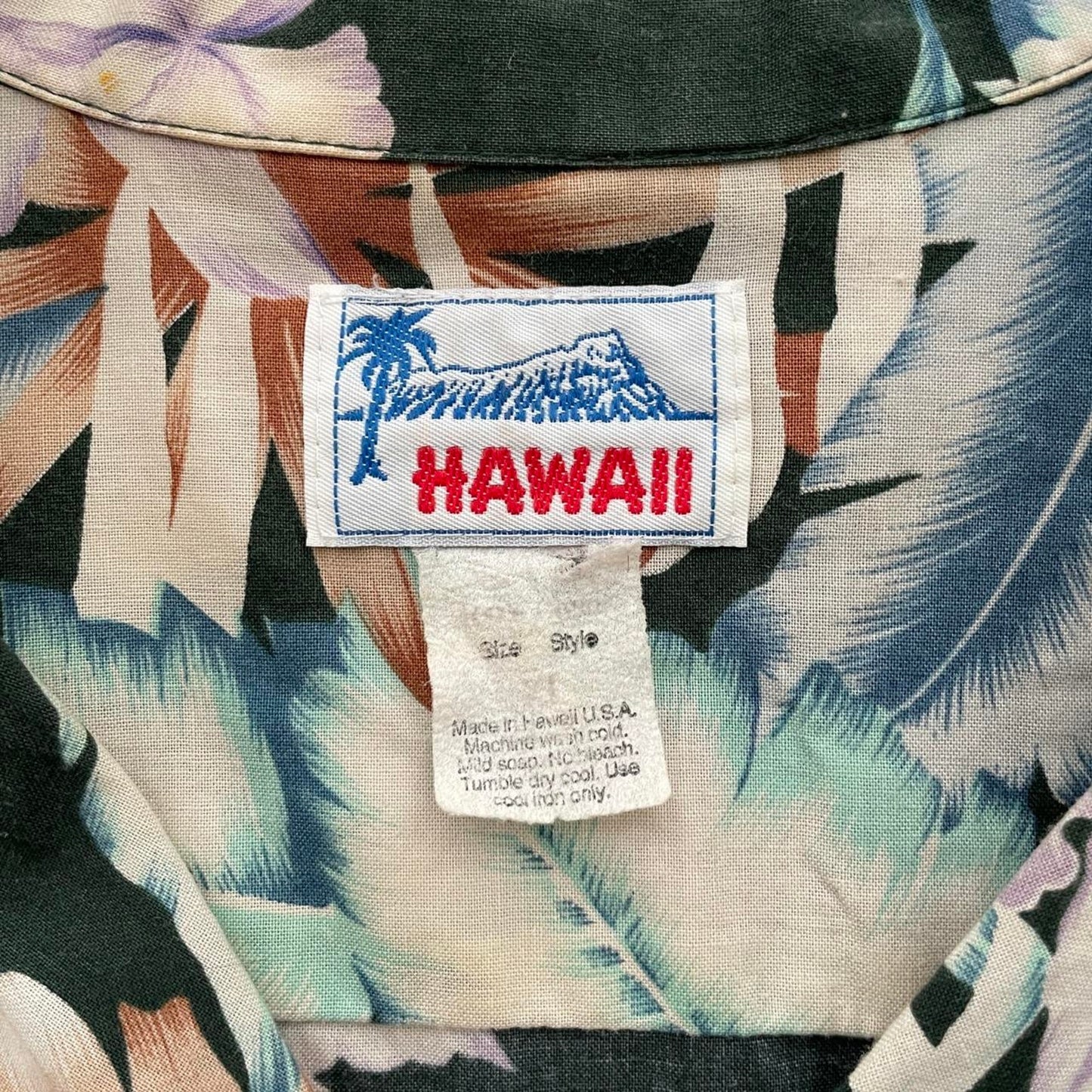 Vintage Hawaii Black Floral Hawaiian Shirt