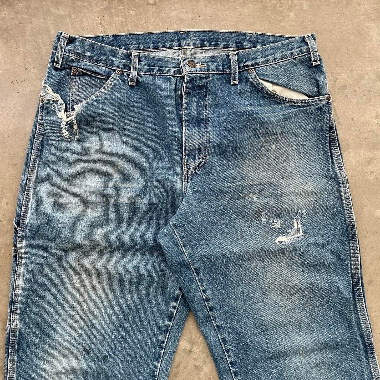 Vintage Dickies Distressed Denim Jeans Work Pants