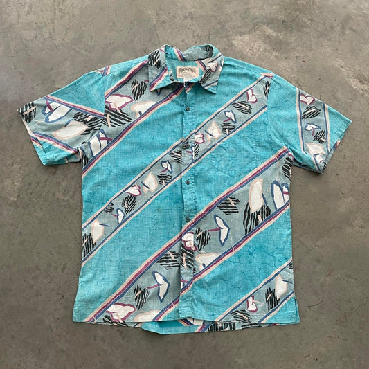 Vintage Royal Collection Light Blue Hawaiian Shirt