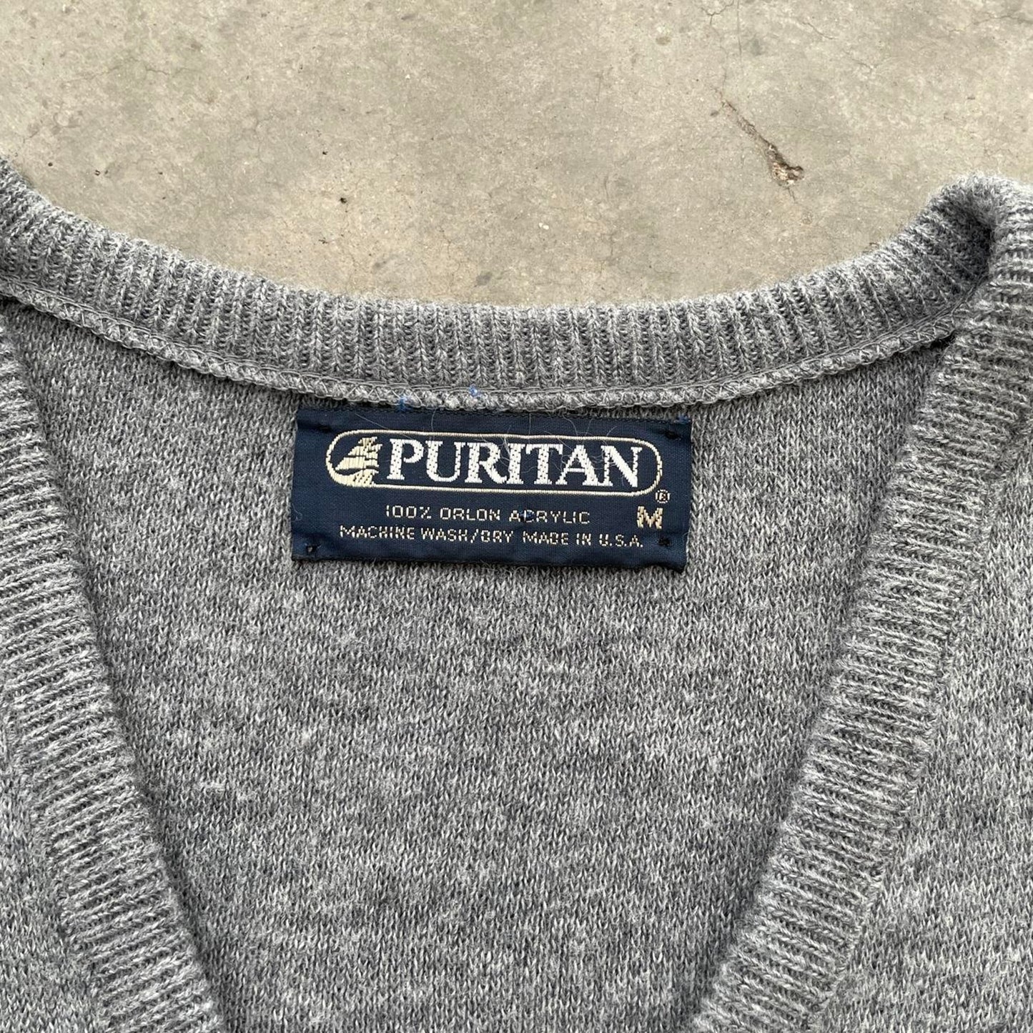 Vintage 90s Puritan Grey Pullover Sweater Vest