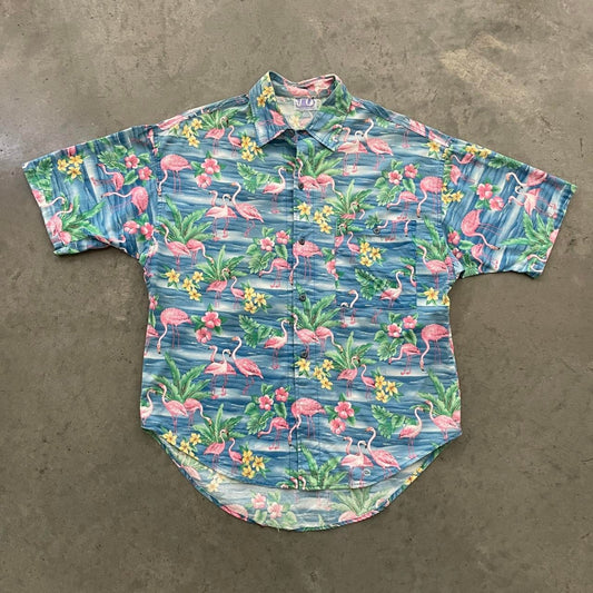 Vintage Virgin Key West Flamingo Hawaiian Shirt