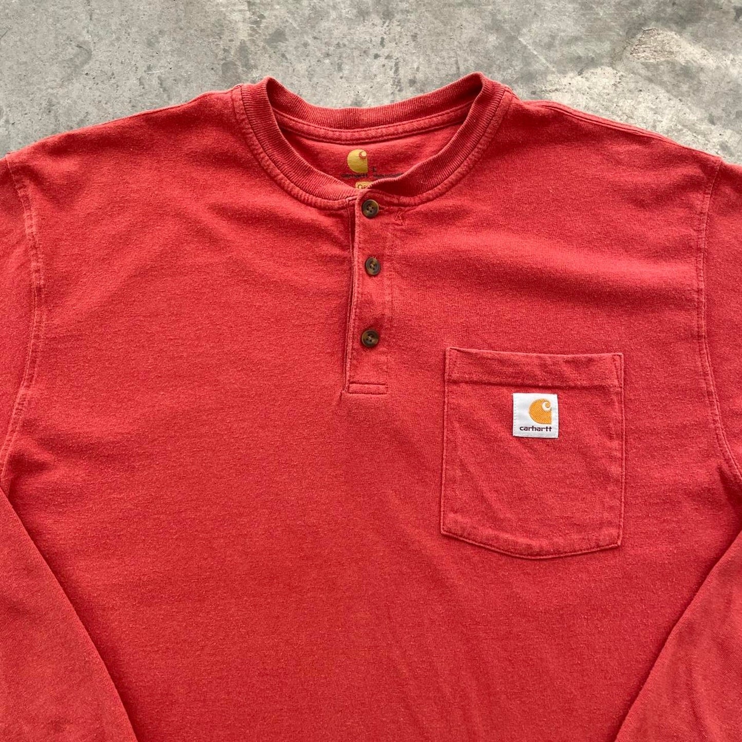 Carhartt Brick Long-sleeve Henley Pocket T-Shirt