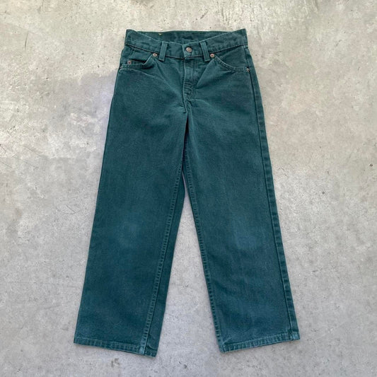 Kids Vintage Levi’s 562 Green Loose Fit Denim Jeans