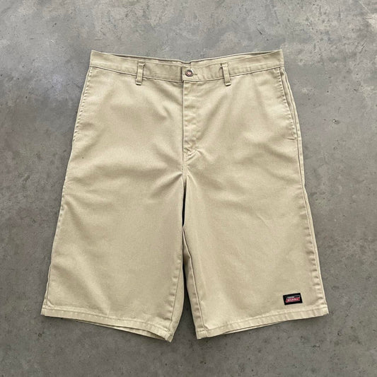 Dickies Khaki Flat Front Work Shorts