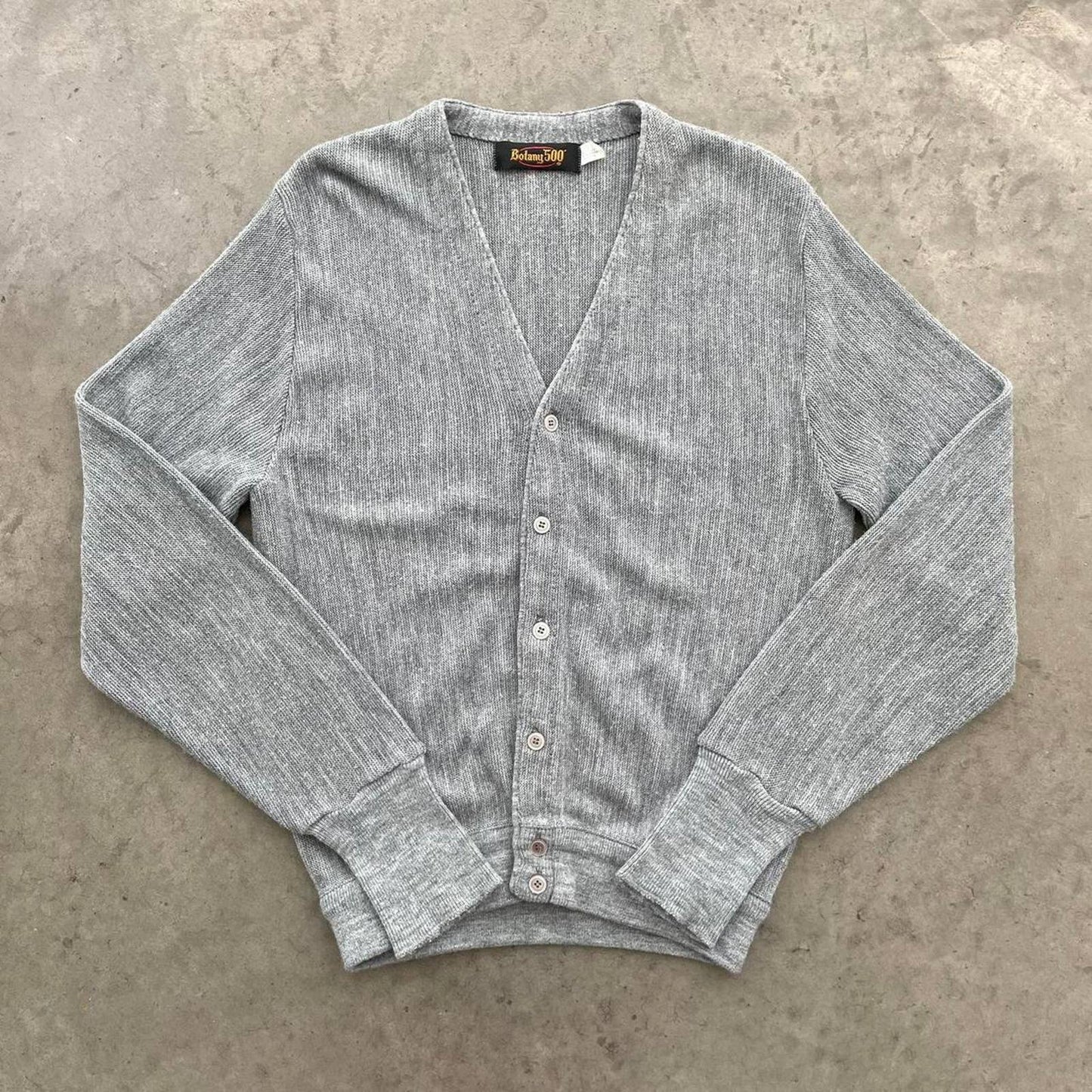 Vintage 80s Heather Grey Cardigan Sweater