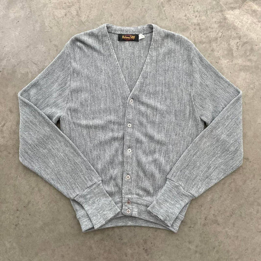 Vintage 80s Heather Grey Cardigan Sweater