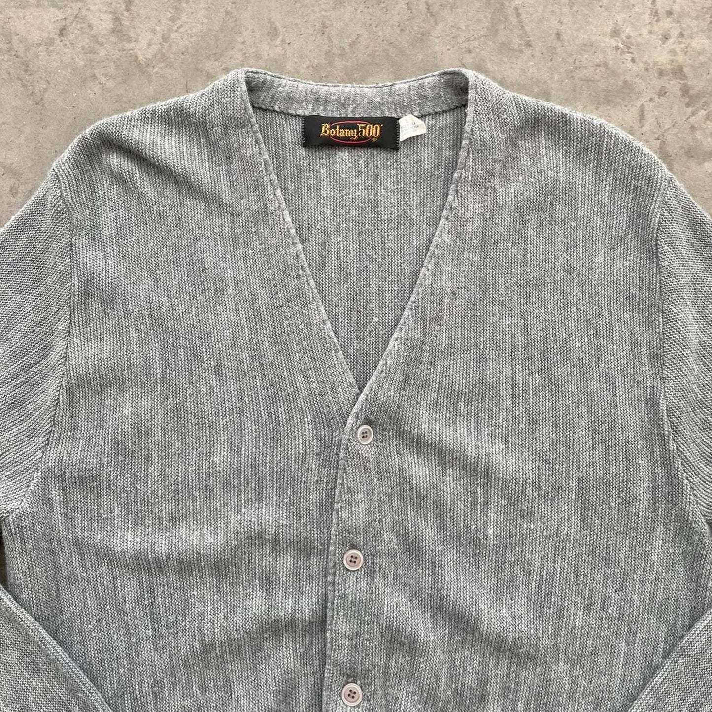 Vintage 80s Heather Grey Cardigan Sweater