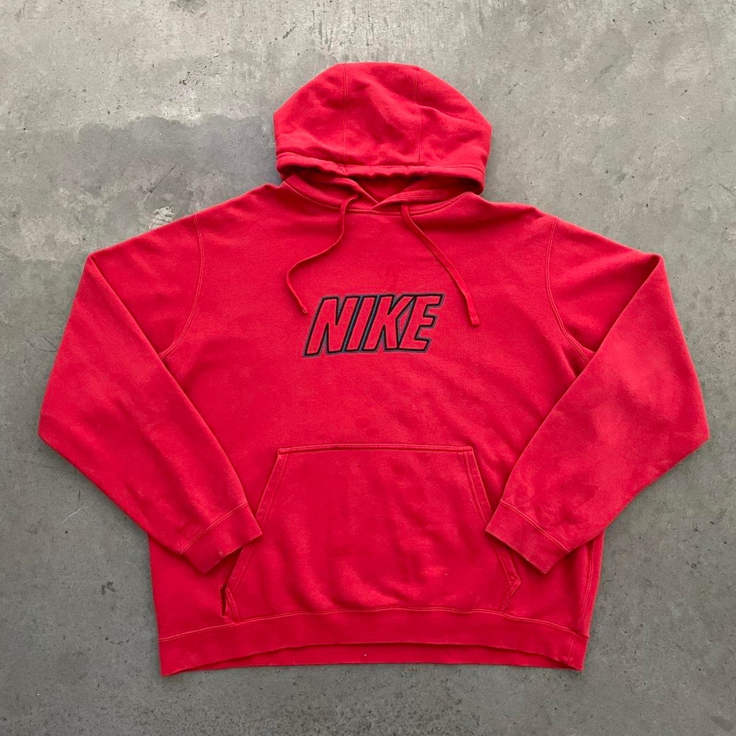 Nike Red Distressed Hoodie