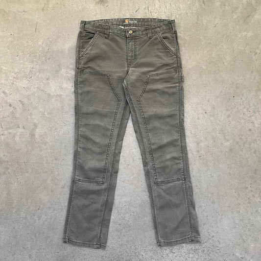 Carhartt Green Double Knee Slim Fit Pants