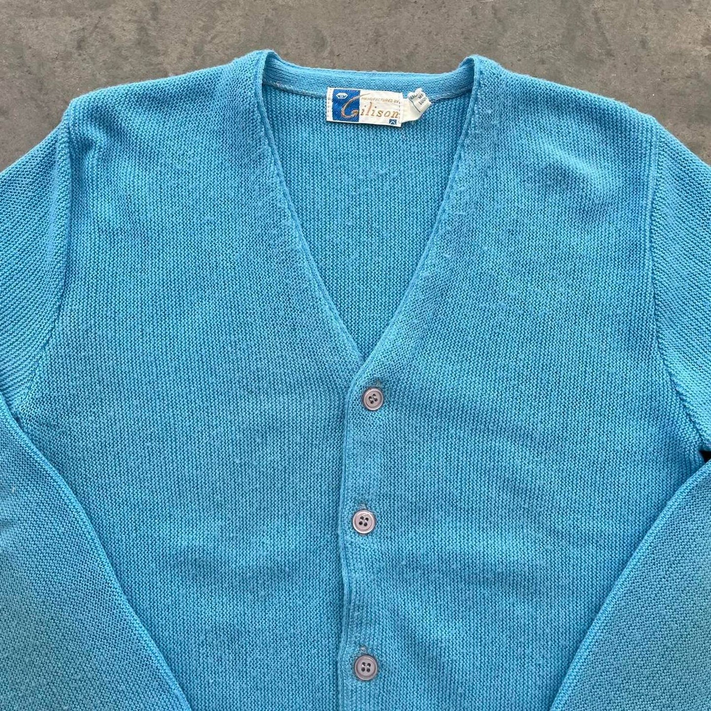 Vintage 80s Light Blue Cardigan Sweater