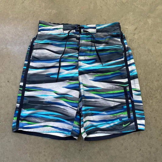 Nike Blue/Green Pattern Swim Shorts