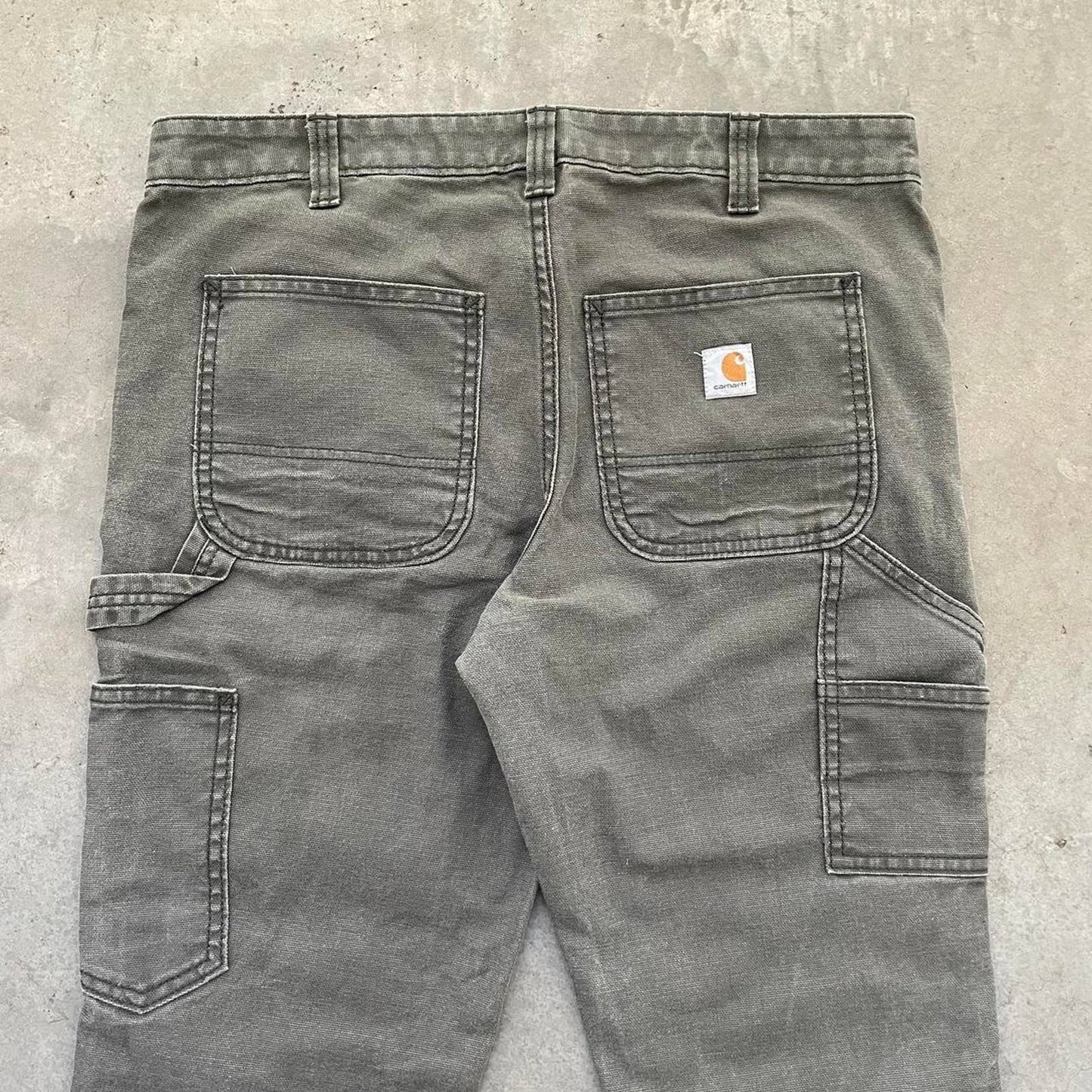 Carhartt Green Double Knee Slim Fit Pants