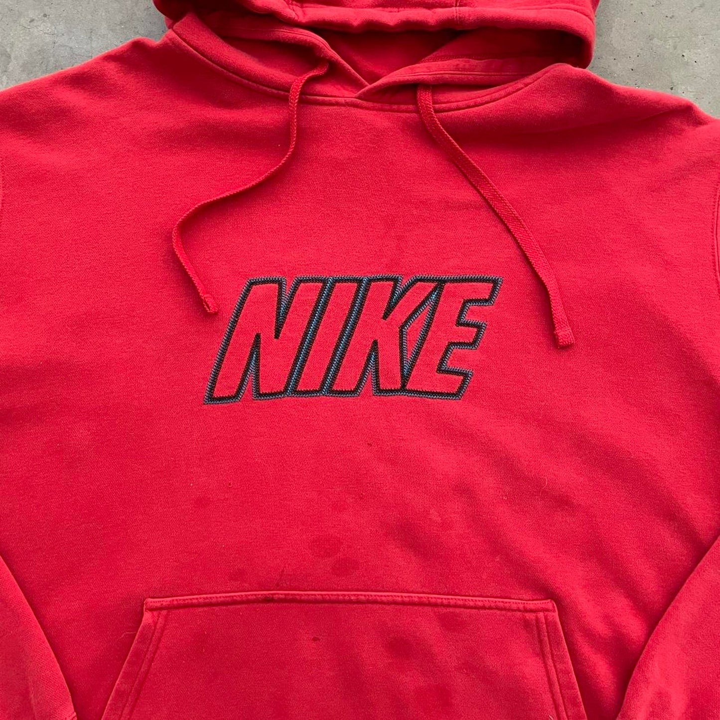 Nike Red Distressed Hoodie