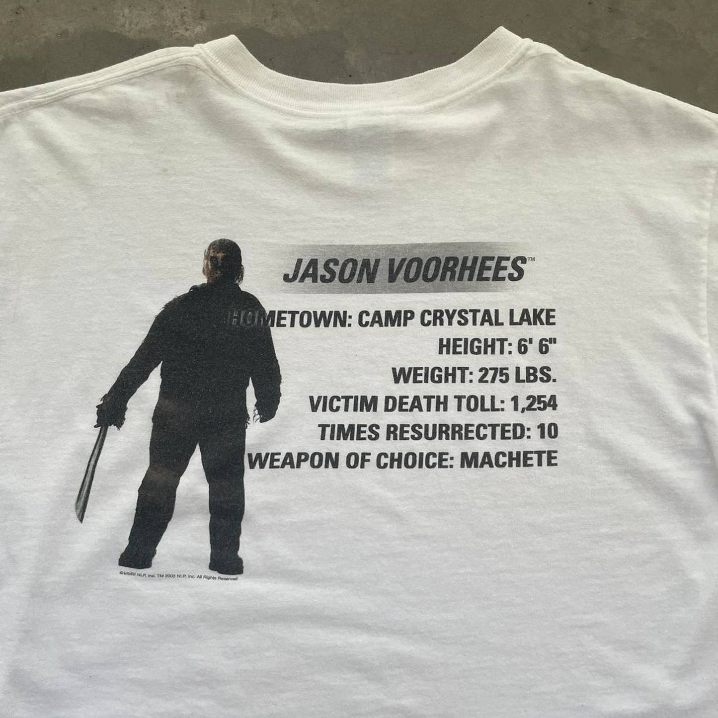 2003 Freddy vs. Jason Horror Movie Promo T-shirt