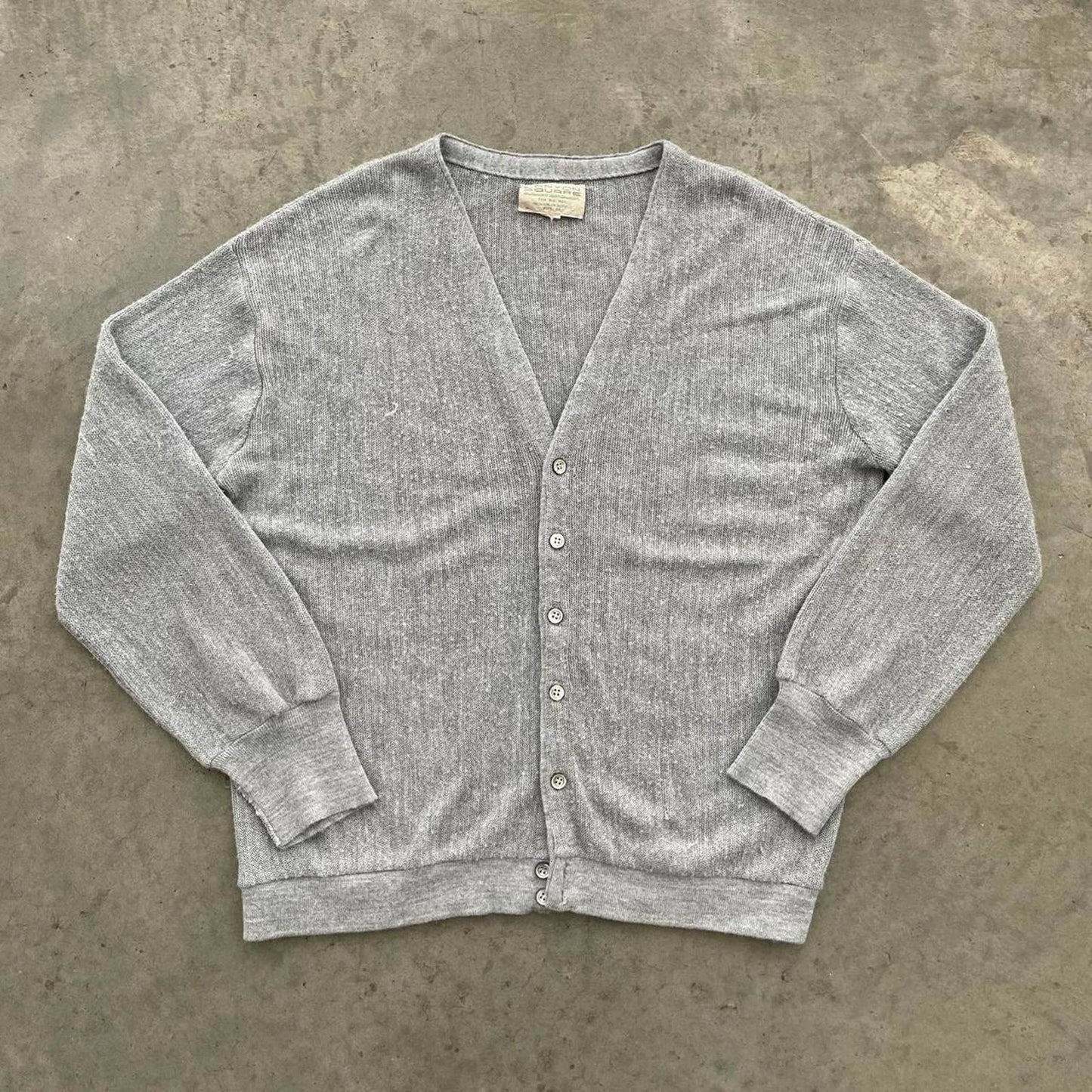 Vintage 90s Grey Cardigan Sweater