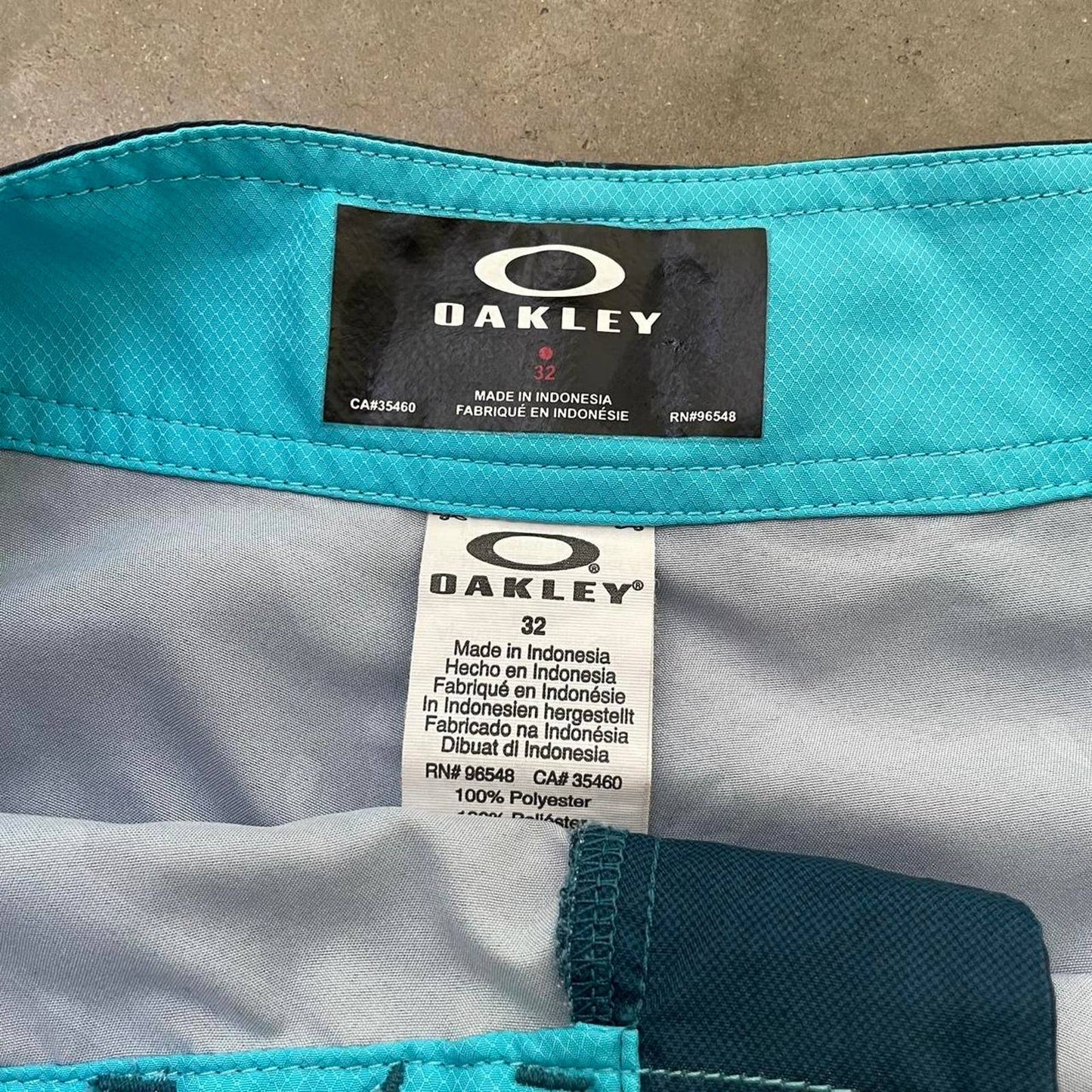 Oakley Blue Patterned Swim Shorts