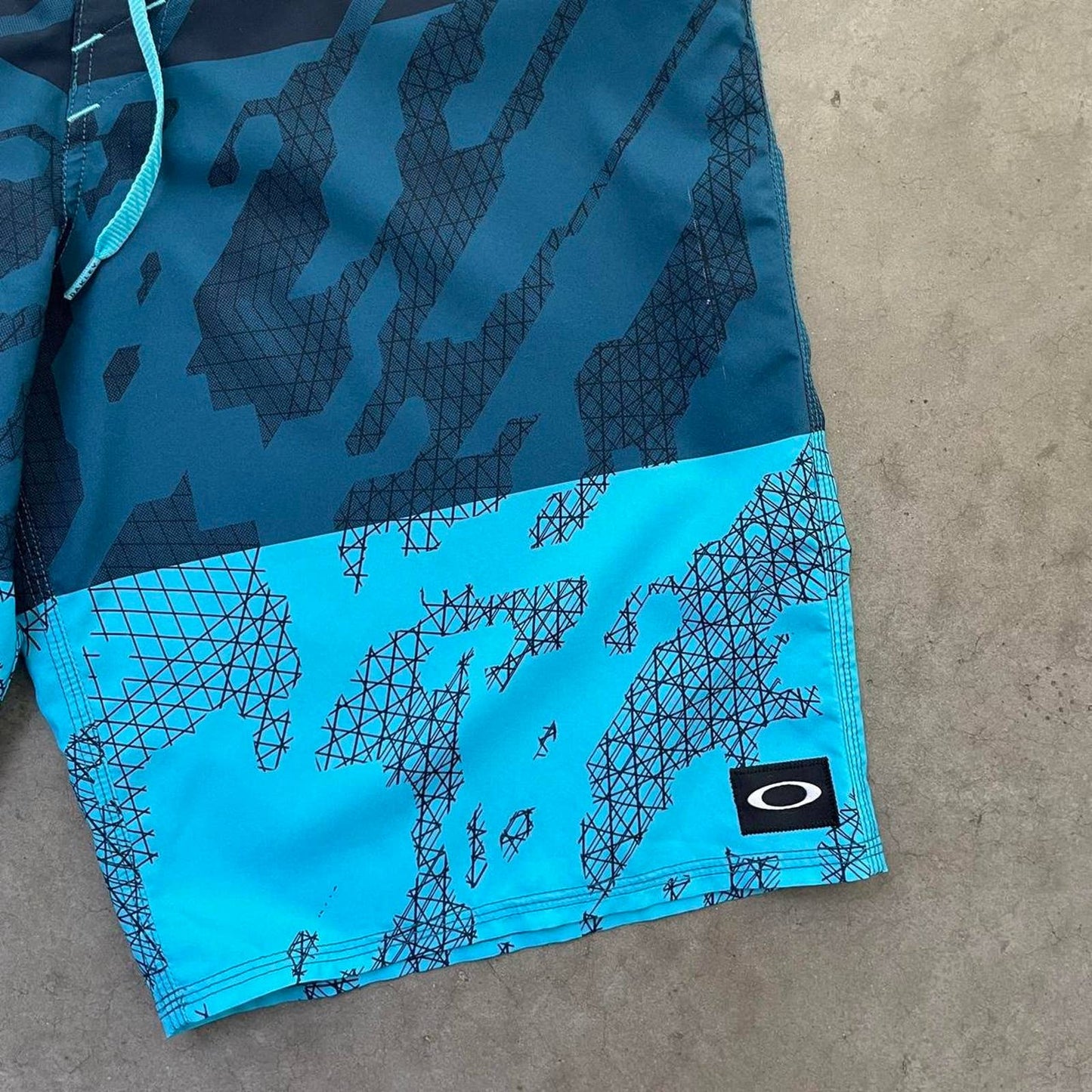 Oakley Blue Patterned Swim Shorts