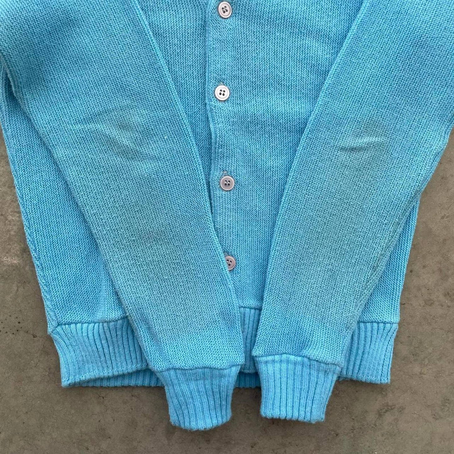 Vintage 80s Light Blue Cardigan Sweater