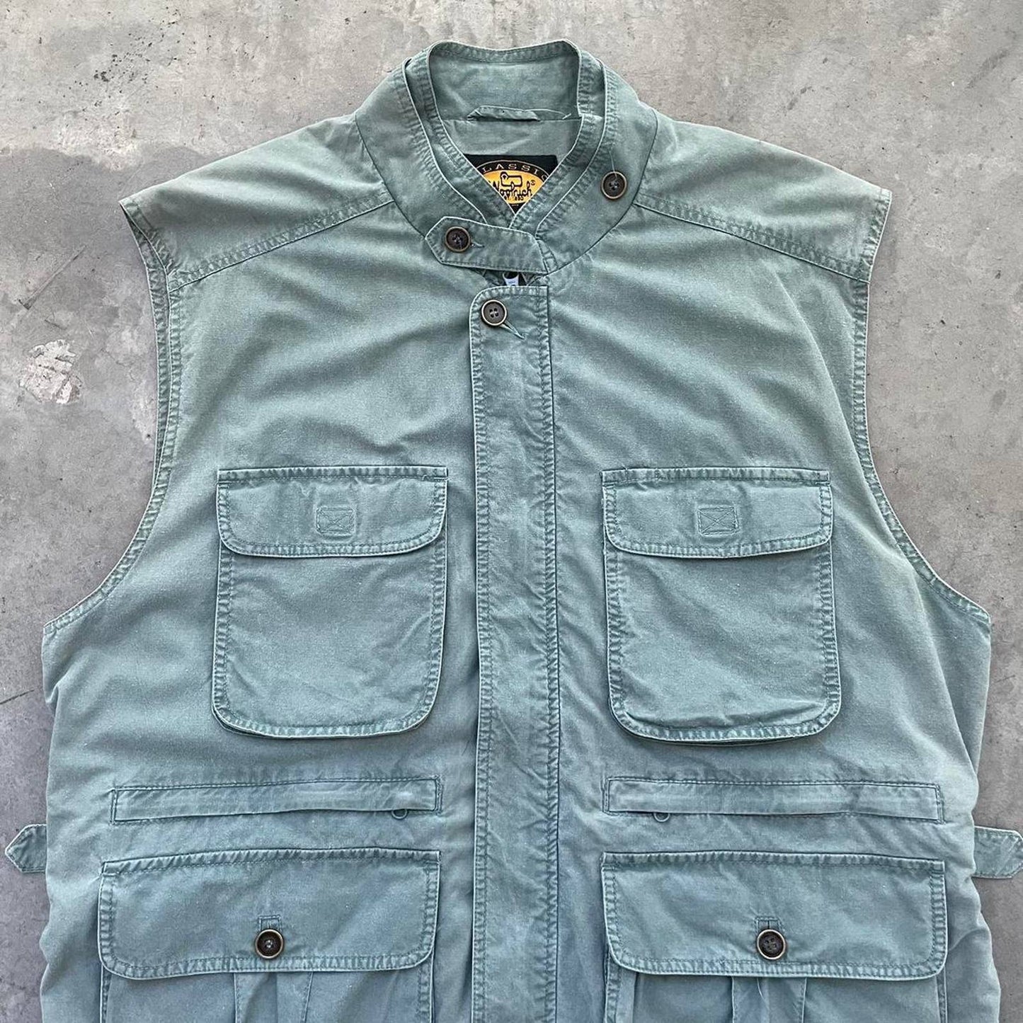 Vintage Woolrich Faded Green Utility Vest