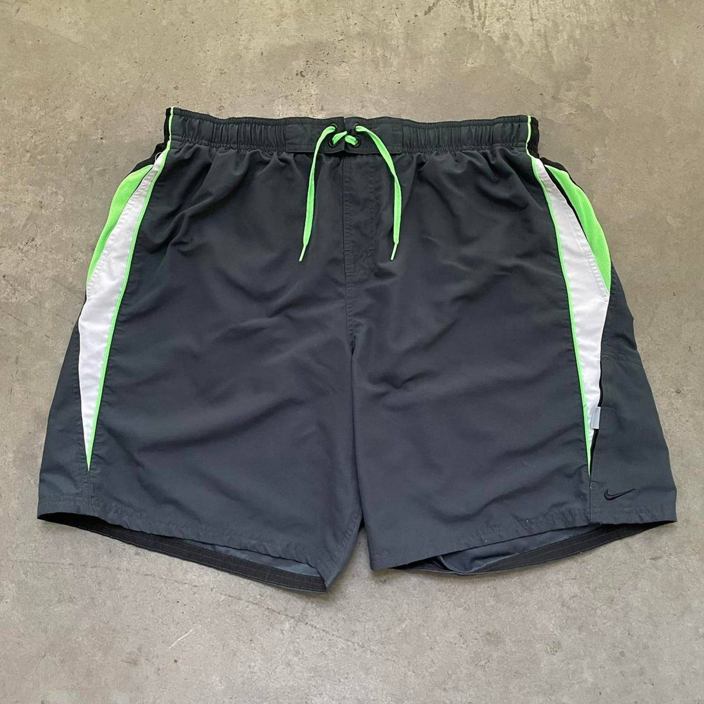 Nike Charcoal/Green Swim Shorts