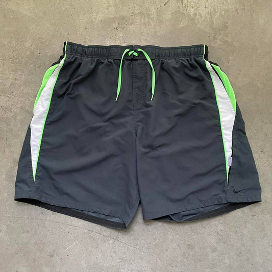 Nike Charcoal/Green Swim Shorts