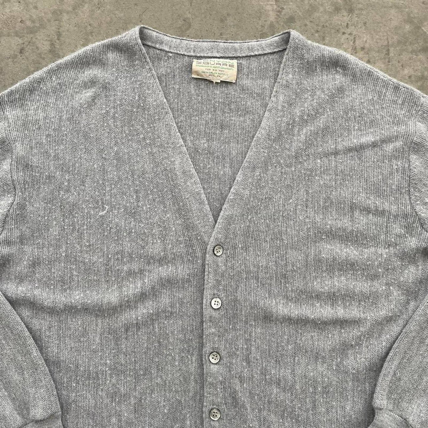 Vintage 90s Grey Cardigan Sweater