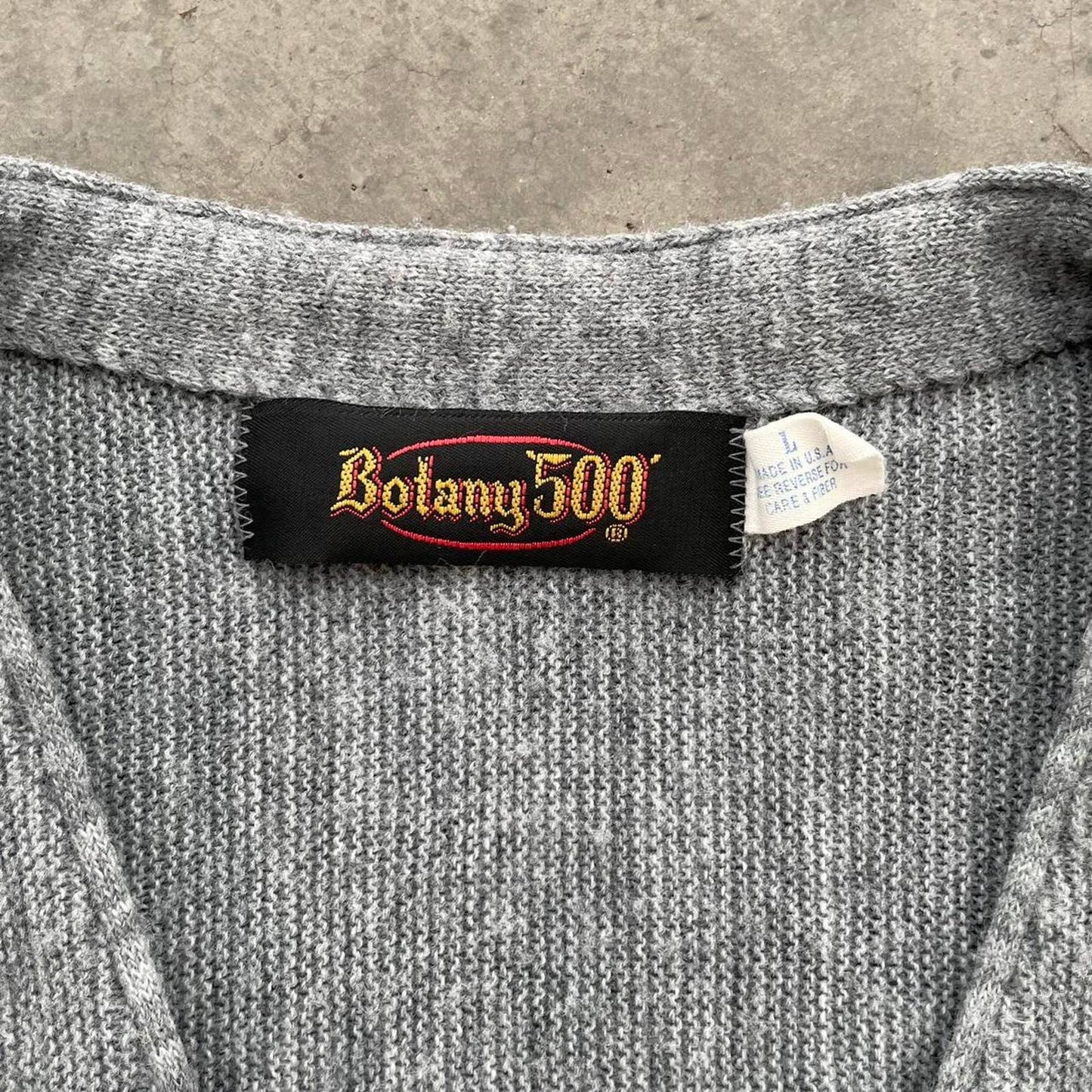 Vintage 80s Heather Grey Cardigan Sweater