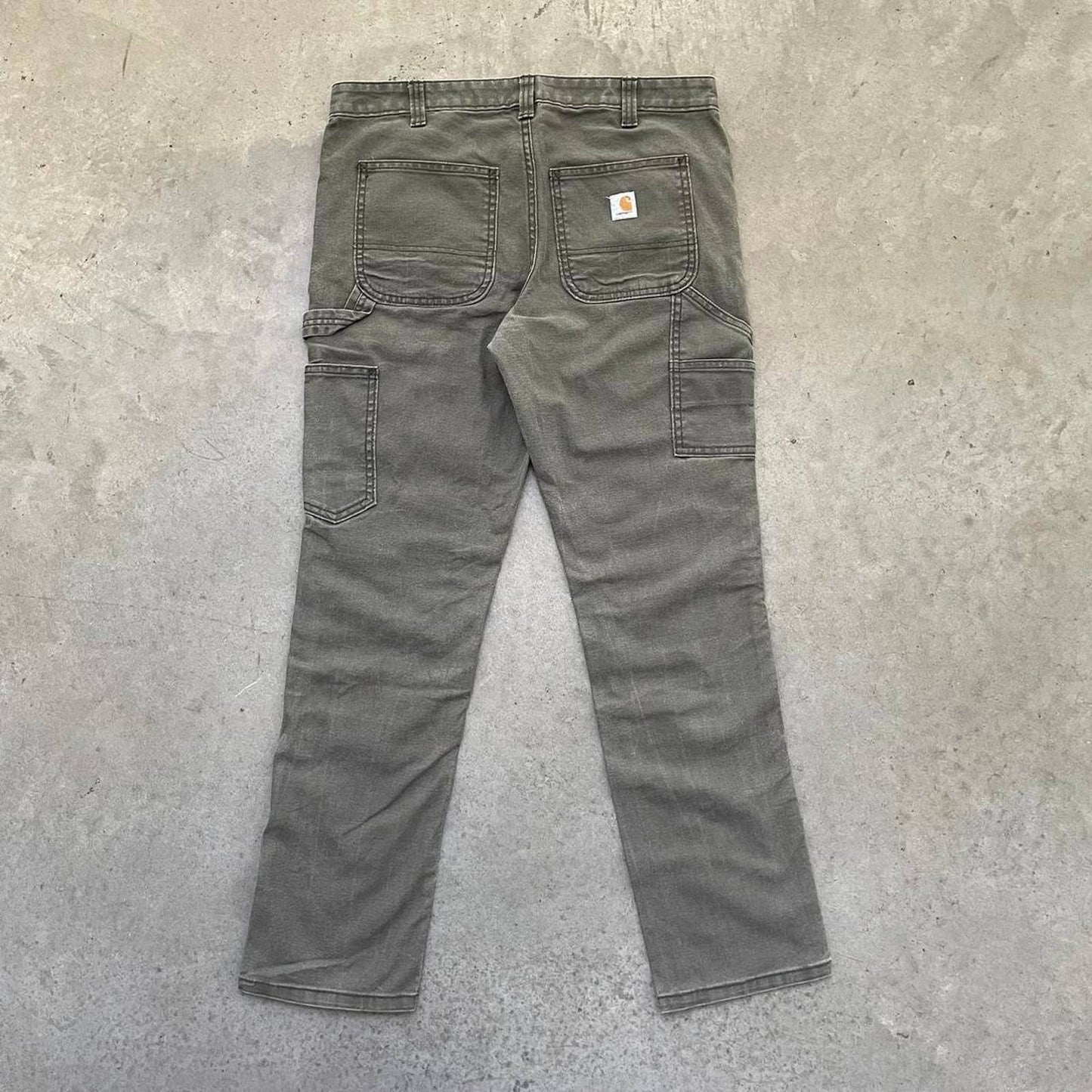 Carhartt Green Double Knee Slim Fit Pants