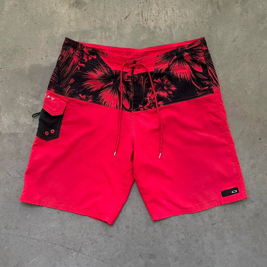 Oakley Red Pattern Swim Shorts